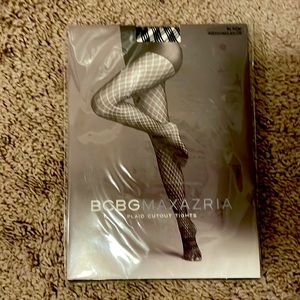 Brand New BCBG MAXAZRIA Plaid Cutout Tights